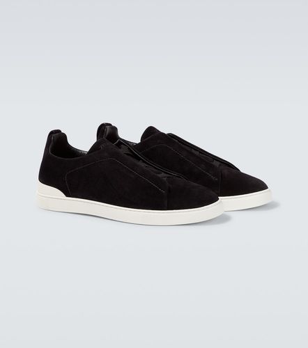 Sneakers Triple Stitch en daim - Zegna - Modalova