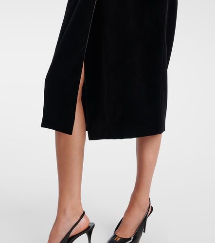 Jupe crayon en velours de coton - Saint Laurent - Modalova