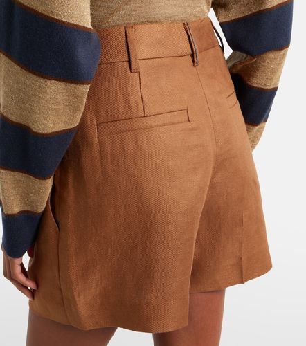 Bermuda à taille mi-haute en lin - Brunello Cucinelli - Modalova