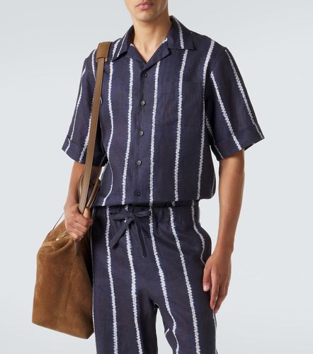 Chemise de bowling en lin à rayures - Commas - Modalova