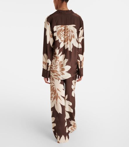 Chemise en satin de soie à fleurs - SIR - Modalova