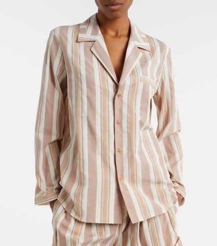 Chemise de pyjama rayée en coton - Saint Laurent - Modalova