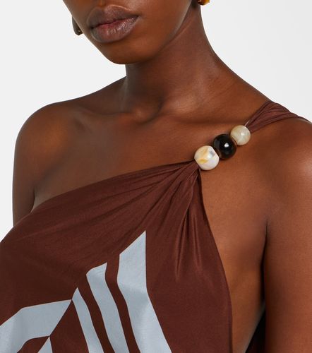 Top asymétrique en soie à perles - SIR - Modalova