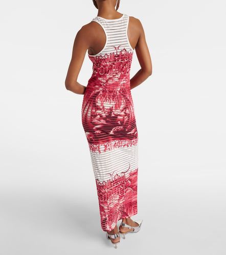 Robe longue en coton mélangé à imprimé - Jean Paul Gaultier - Modalova