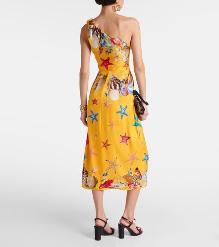 Robe midi Capri en soie mélangée imprimée - Dolce&Gabbana - Modalova