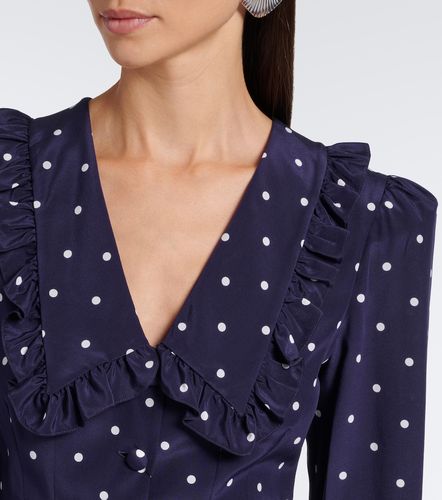 Robe midi en soie à pois - Alessandra Rich - Modalova