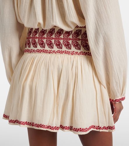Mini-jupe Picadilia brodée en coton - Marant Etoile - Modalova