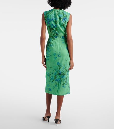 Erdem Robe midi en lin à fleurs - Erdem - Modalova