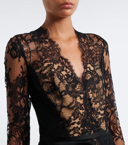 Robe longue en coton et soie mélangés - Elie Saab - Modalova