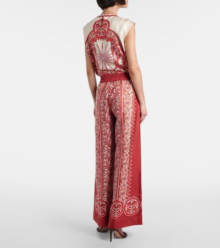 Pantalon ample imprimé en soie - La DoubleJ - Modalova