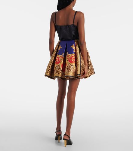 Body en satin de soie mélangée et dentelle - Versace - Modalova