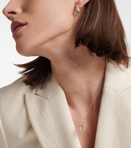 Collier Initial en or 14 ct (585/1000), quartz et diamants - Mateo - Modalova
