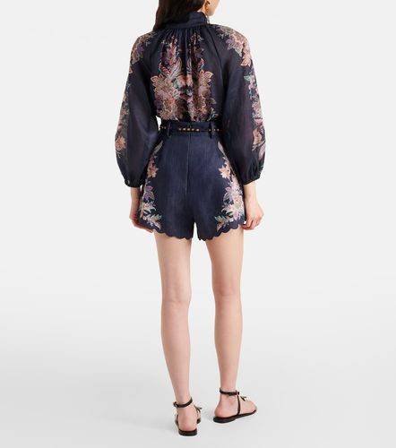 Short Rhiannon brodé en lin - Zimmermann - Modalova
