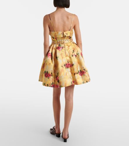Robe plissée en satin imprimé - Ganni - Modalova
