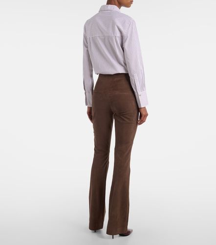 Pantalon évasé Gracie à taille haute en daim - Veronica Beard - Modalova