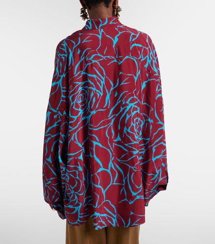 Chemise oversize imprimée en satin - Dries Van Noten - Modalova