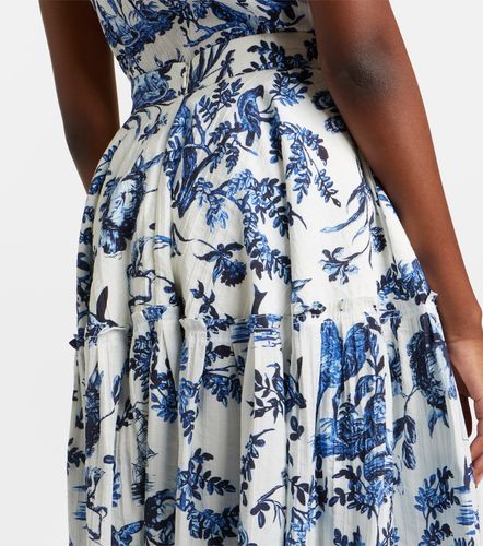 Jupe midi en jacquard à fleurs - Erdem - Modalova