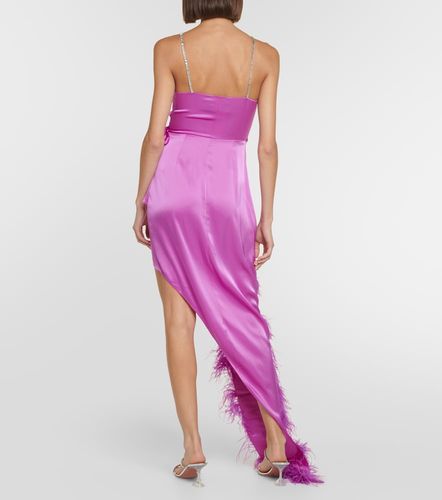 Robe asymétrique à plumes - David Koma - Modalova