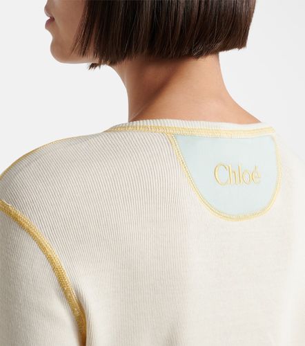 Chloé Top Henley en coton - Chloe - Modalova