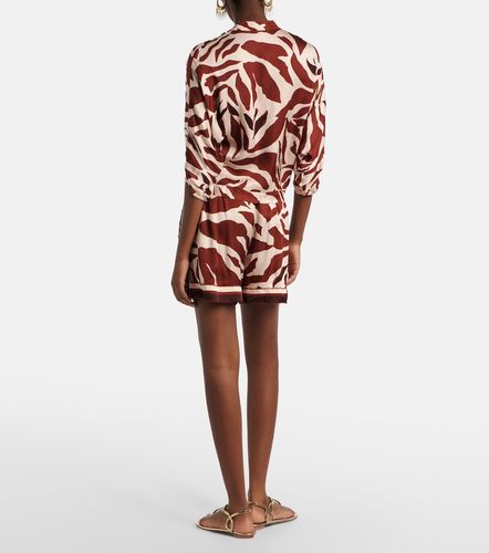 Short Isabelle imprimé en satin - Poupette St Barth - Modalova