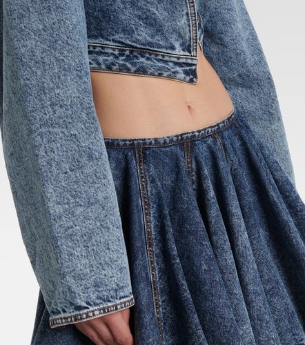 Alaïa Veste raccourcie asymétrique en jean - Alaia - Modalova