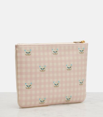 Pochette VLogo Medium imprimée en cuir - Valentino Garavani - Modalova