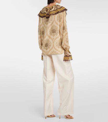 Blouse en soie mélangée à volants - Etro - Modalova