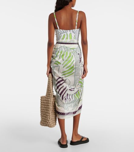 Tunique imprimée en coton et soie - Tory Burch - Modalova