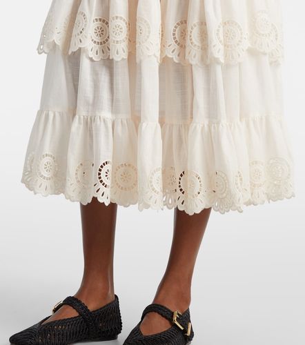 Jupe midi Lucky brodée en coton - Zimmermann - Modalova