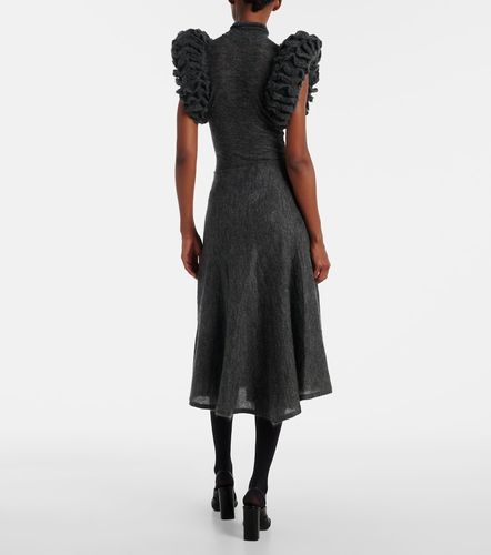 Alaïa Jupe midi en mohair et laine mélangés - Alaia - Modalova