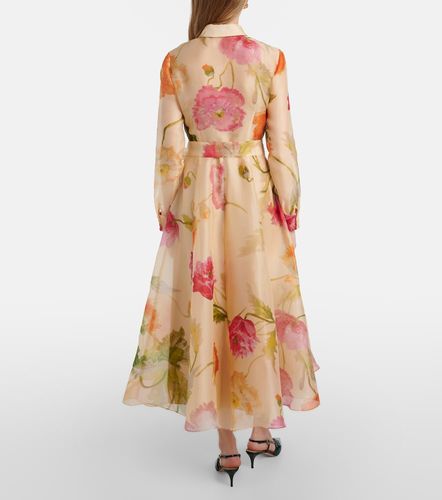 Robe chemise à fleurs en soie - Carolina Herrera - Modalova