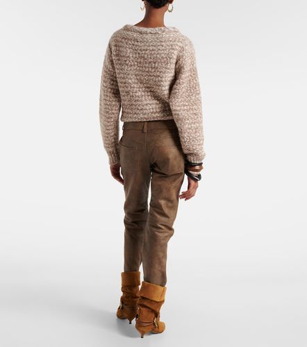 Pantalon droit Vanel en cuir - Isabel Marant - Modalova