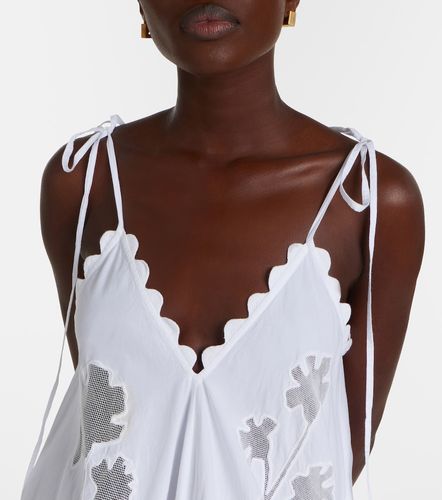 Robe festonnée en coton à broderie - Juliet Dunn - Modalova