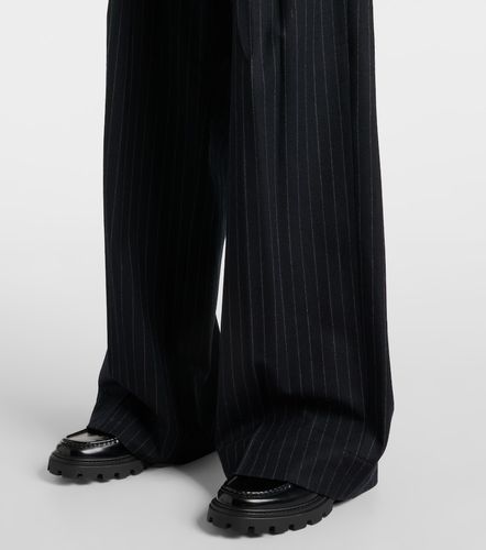 Pantalon ample rayé en laine mélangée - Plan C - Modalova