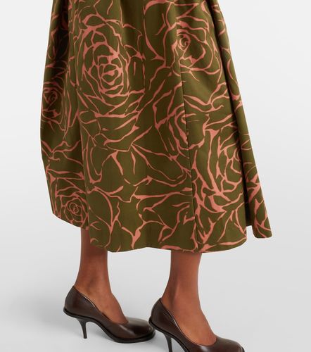 Jupe midi en coton à fleurs - Dries Van Noten - Modalova