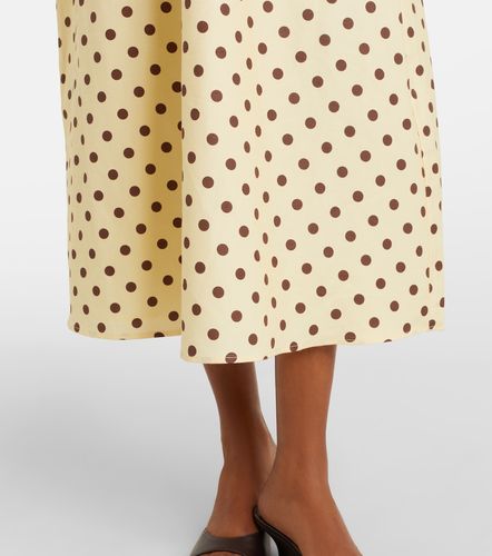 Robe midi Bowie en lin et coton à pois - Posse - Modalova