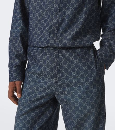 Jean wide GG en chambray de coton - Gucci - Modalova