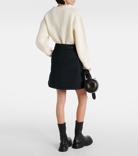 Mini-jupe à taille haute matelassée - Moncler - Modalova