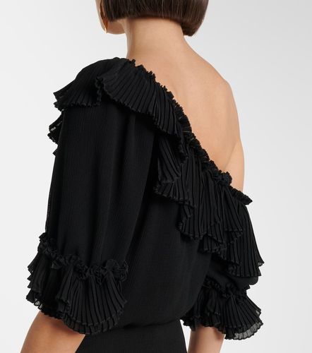 Robe asymétrique en soie - Saint Laurent - Modalova