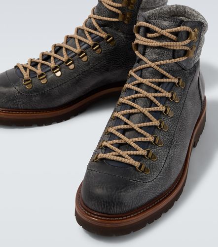 Bottes à lacets en cuir - Brunello Cucinelli - Modalova