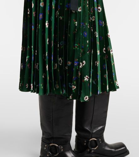 Sacai Jupe midi en satin à fleurs - Sacai - Modalova