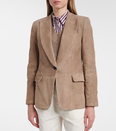 Brunello Cucinelli Blazer en daim - Brunello Cucinelli - Modalova