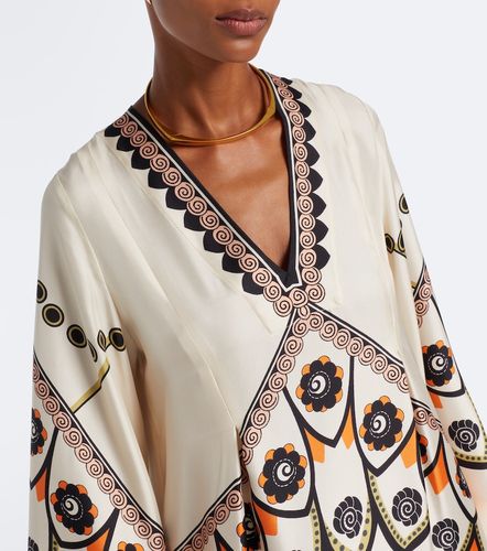 Robe longue Twin Flame en soie à imprimé - La DoubleJ - Modalova