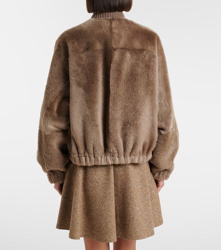 Bomber en peau lainée à finitions en cachemire - Brunello Cucinelli - Modalova