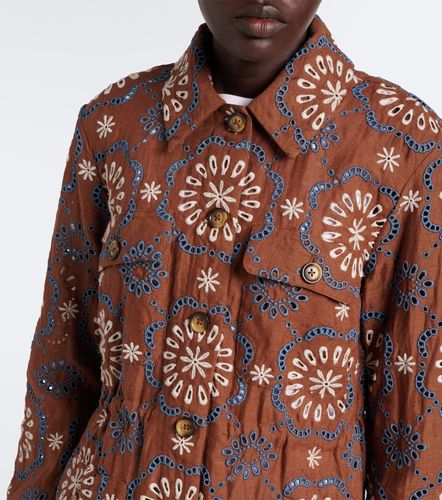 Veste Kiki en lin à broderies anglaises - Veronica Beard - Modalova