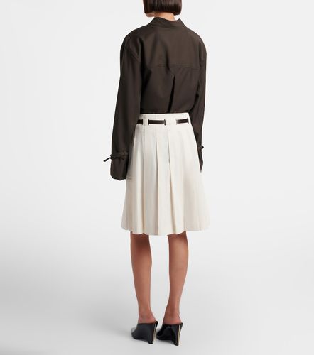 Mini-jupe en coton et soie à ceinture - Ferragamo - Modalova