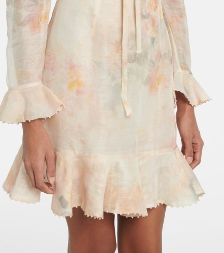 Robe Crush en lin et soie à fleurs - Zimmermann - Modalova