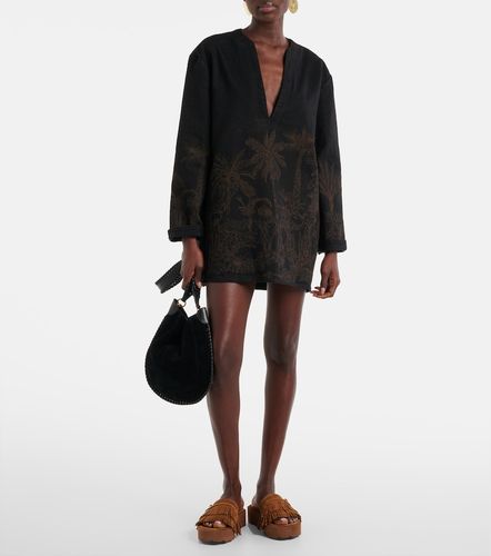 Mules en daim à franges - Gianvito Rossi - Modalova