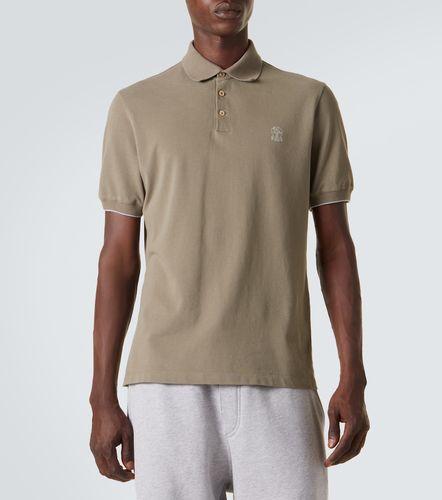 Polo en coton à logo - Brunello Cucinelli - Modalova