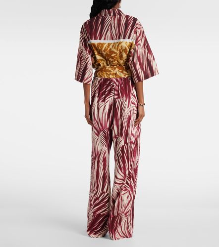 Pantalon ample imprimé en crêpe - Dries Van Noten - Modalova